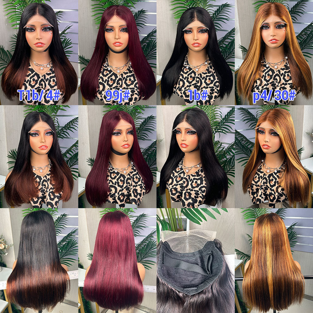 5x5 SDD Bone Straight Color Bob Wigs 18 Inch