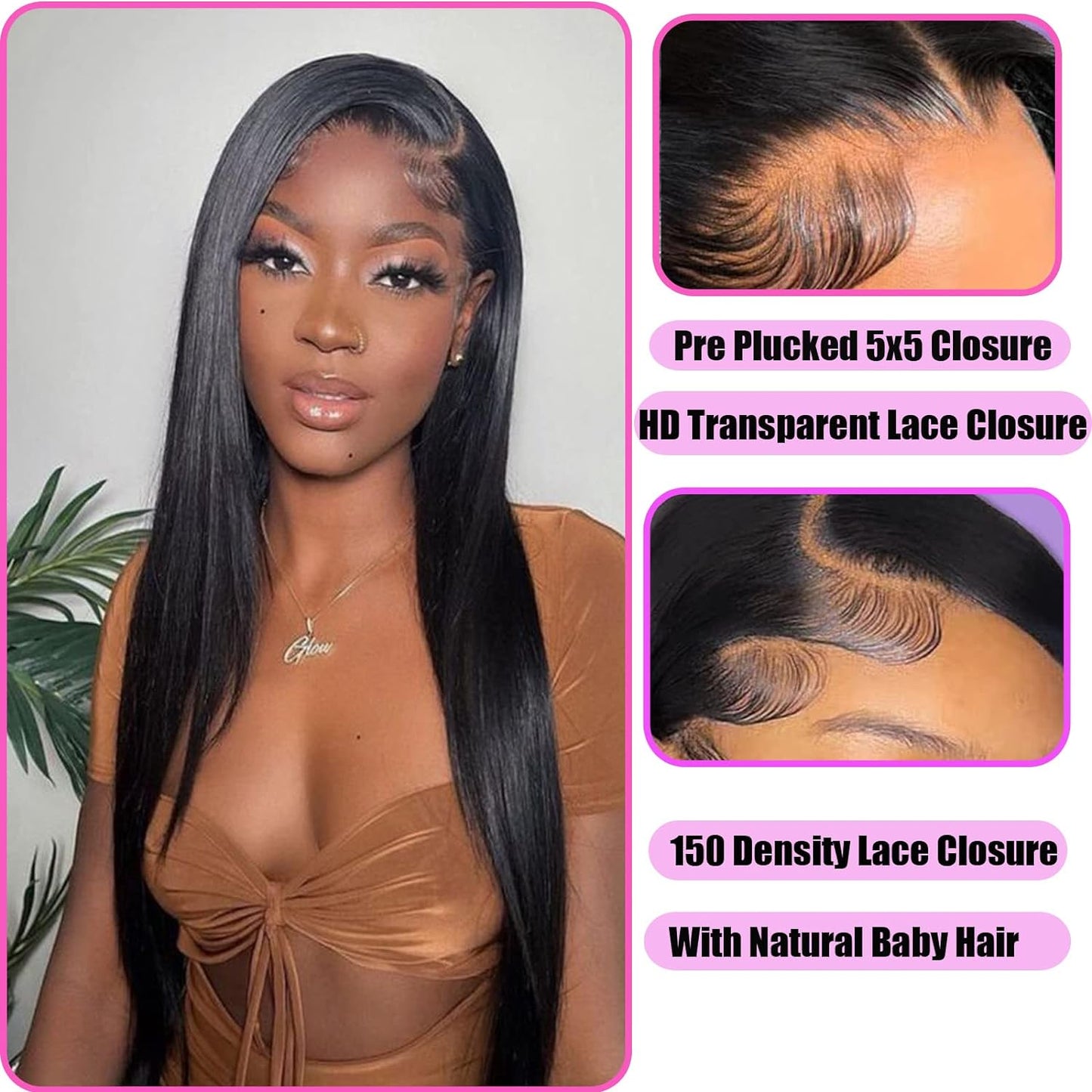 5x5 Closure Lace 10-20 Inch
