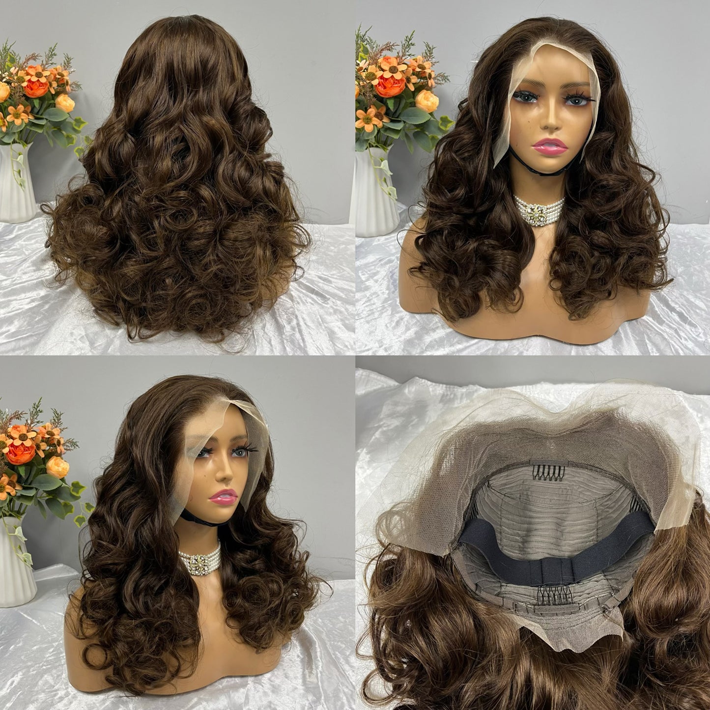 13x4 SDD Bouncy Curl Color Wigs 18 Inch