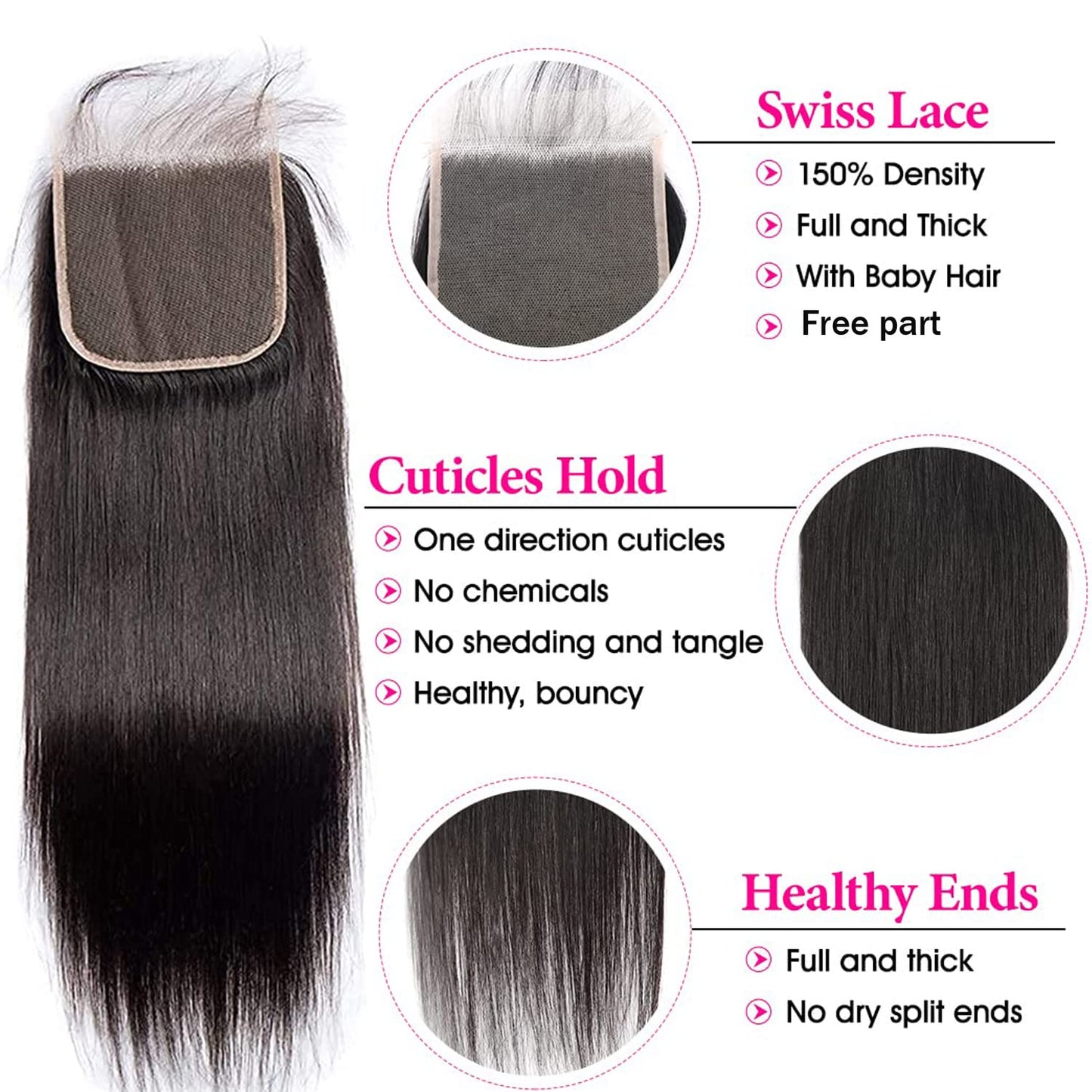 5x5 Closure Lace 10-20 Inch