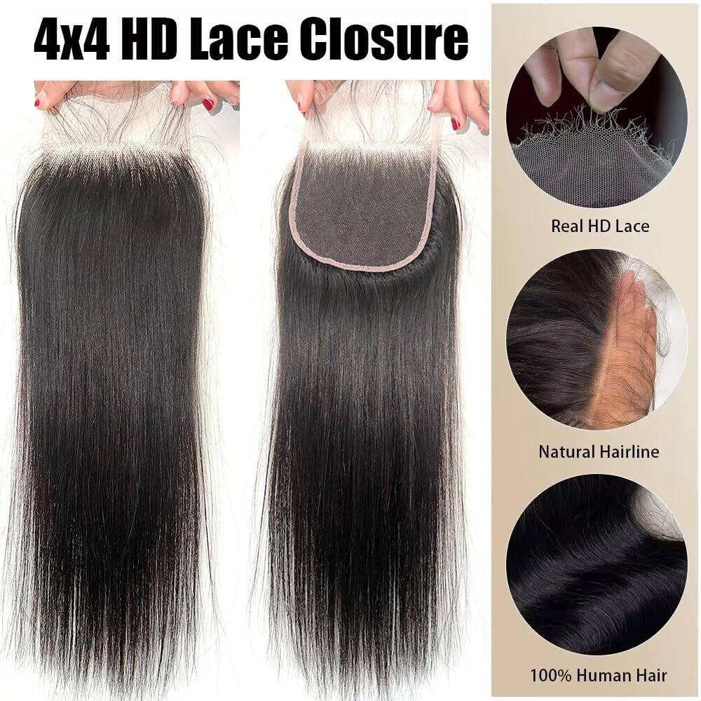 4x4 HD Lace Closure 12-20 Inch