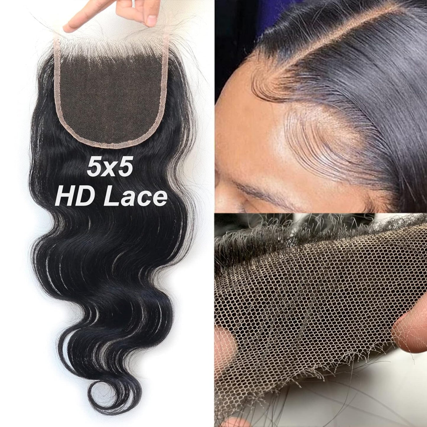 5x5 HD Lace Closure 12-20 Inch