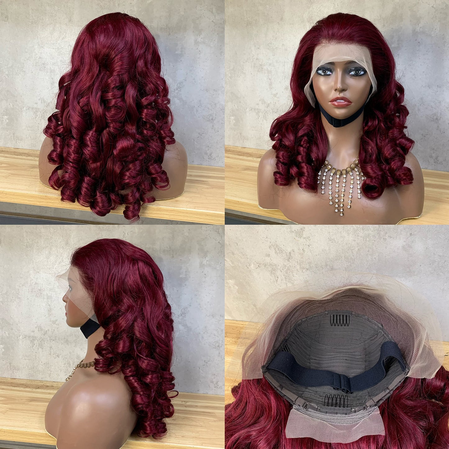 13x4 SDD Bouncy Curl Color Wigs 18 Inch