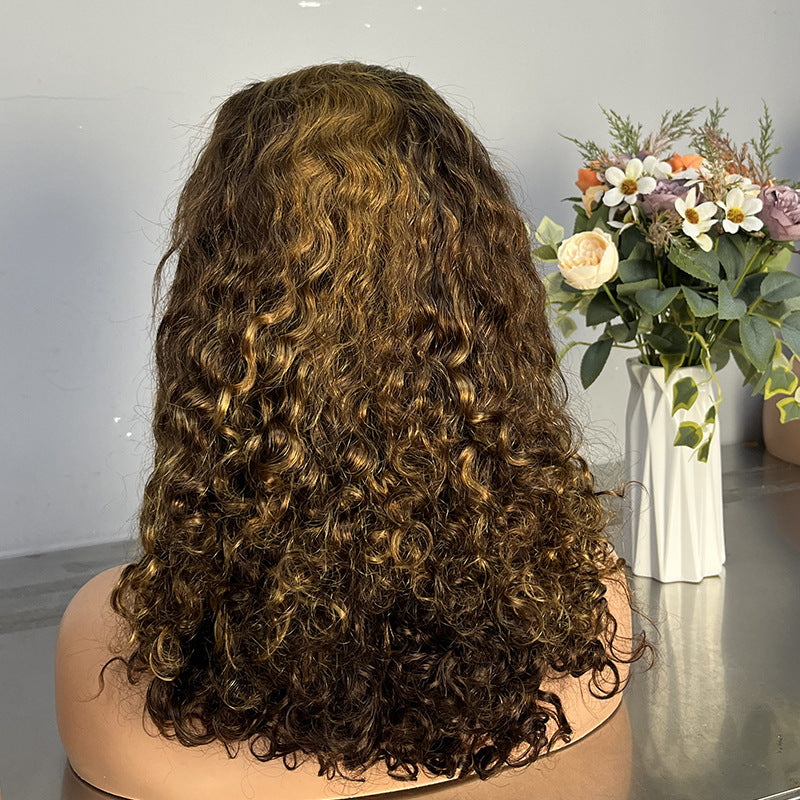13x4 SDD Burmese Curl Color Wigs 18 Inch
